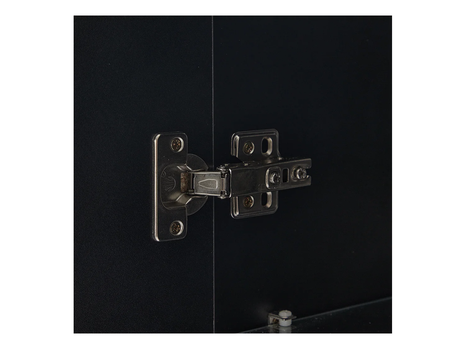 Vitrine brillante en verre - 60 x 180 x 35 - avec Leds - vitrine verticale à 3 tiroirs - MDF - noir