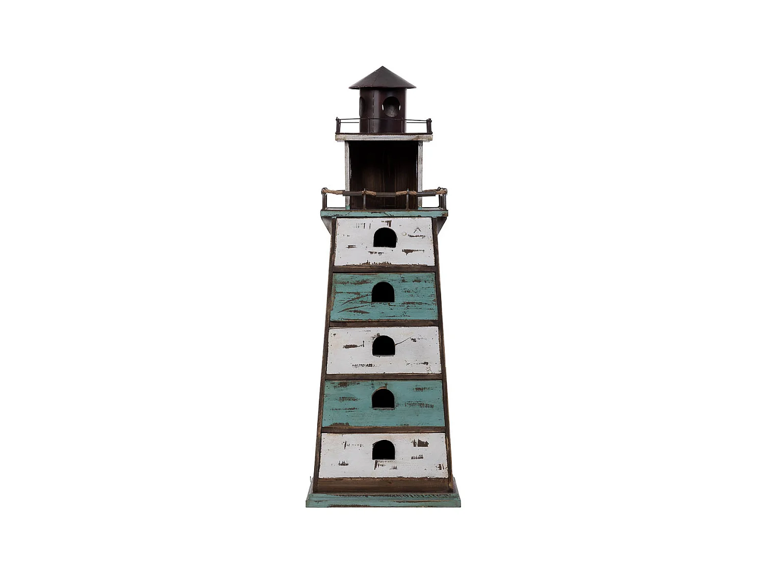 Prateleira em madeira e metal farol 41x27x115h cm