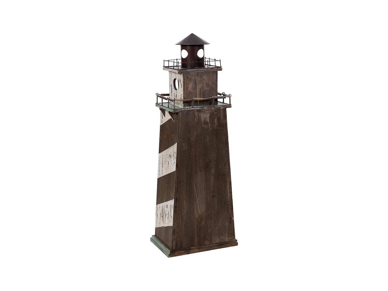 Prateleira em madeira e metal farol 41x27x115h cm