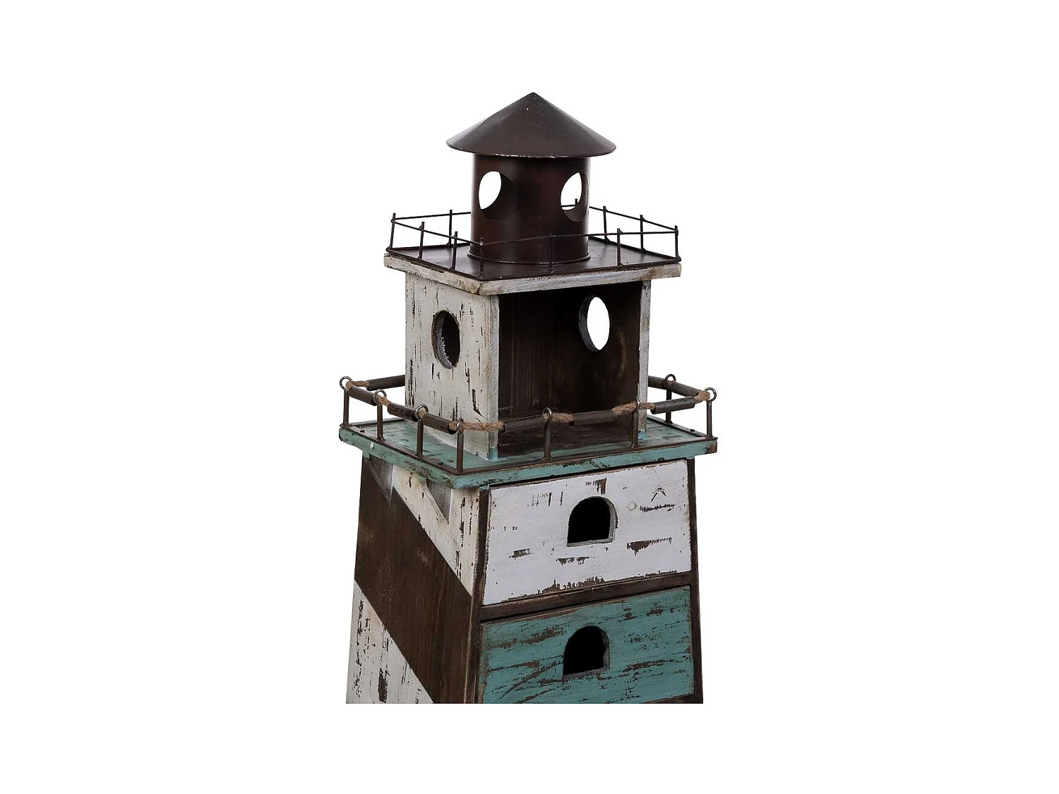 Prateleira em madeira e metal farol 41x27x115h cm