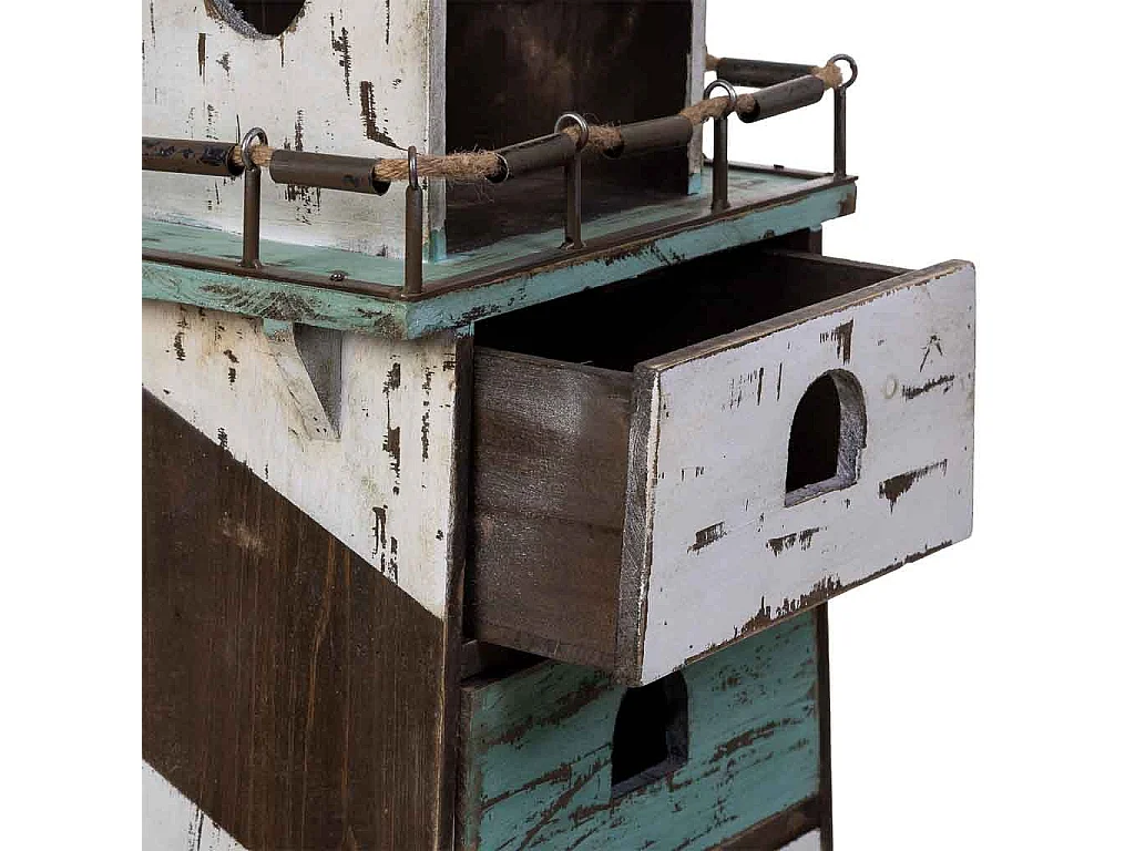 Étagère phare en bois et métal 41x27x115h cm