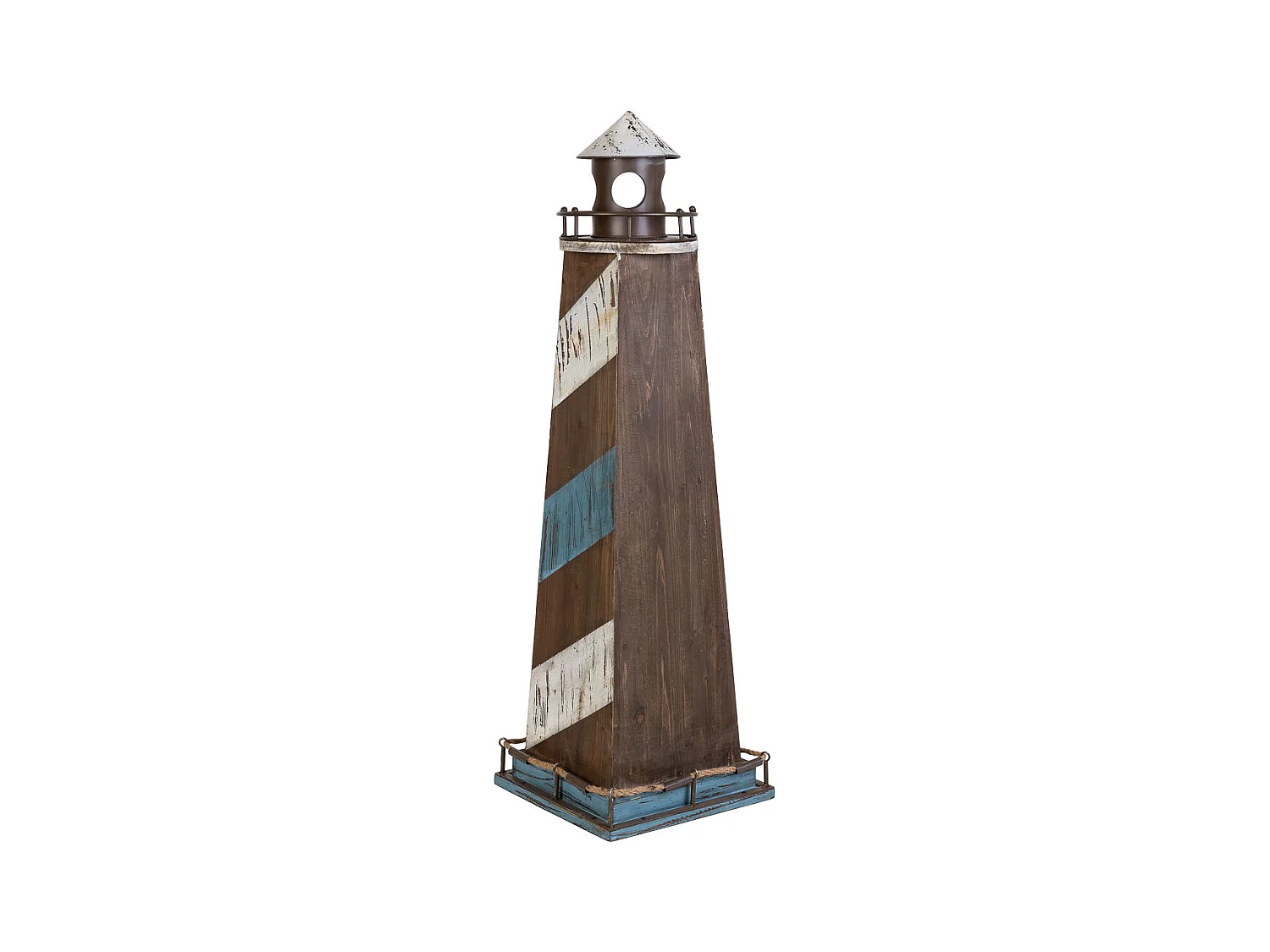 Prateleira em madeira e metal farol 30,5x30,5x107h cm