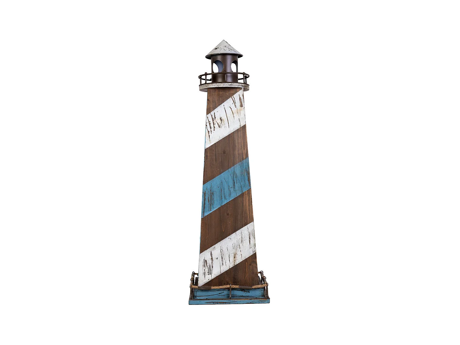 Prateleira em madeira e metal farol 30,5x30,5x107h cm