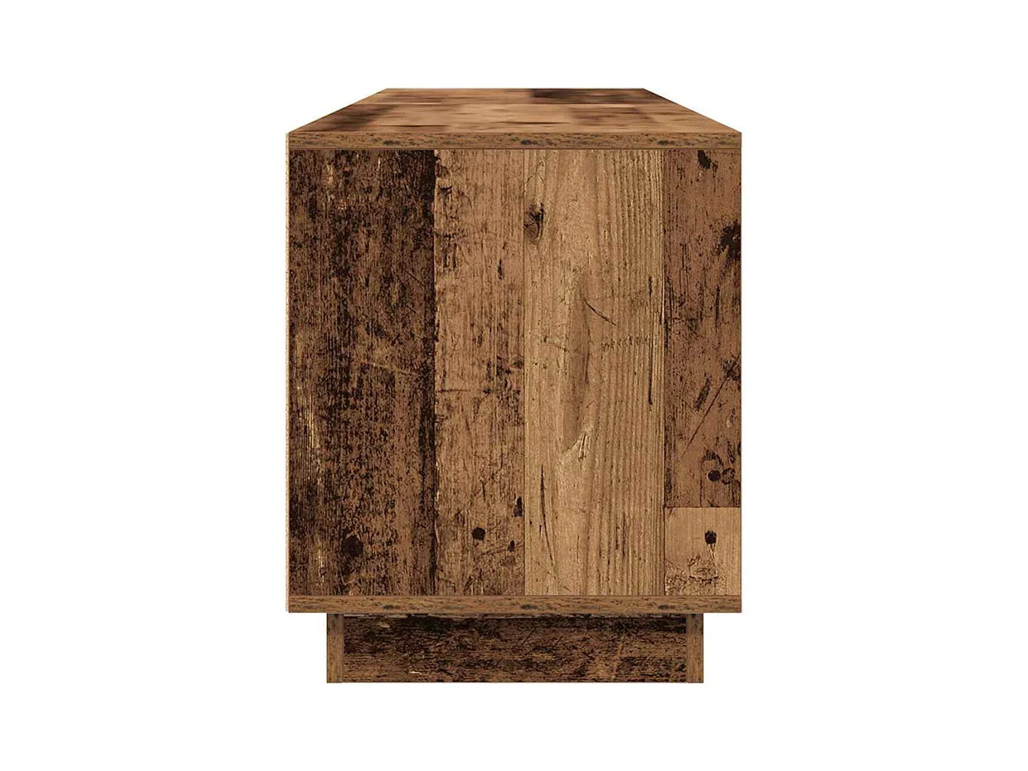 Meuble TV avec éclairage LED vieux bois 193,5x41x50 cm