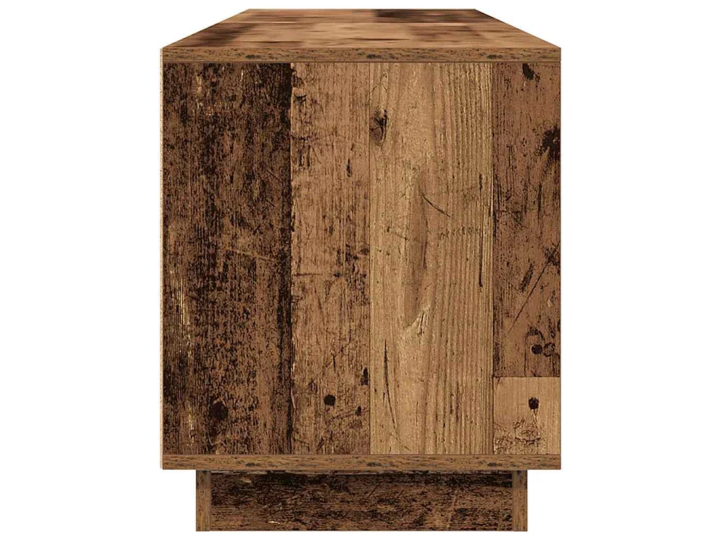 Meuble TV avec éclairage LED vieux bois 193,5x41x50 cm
