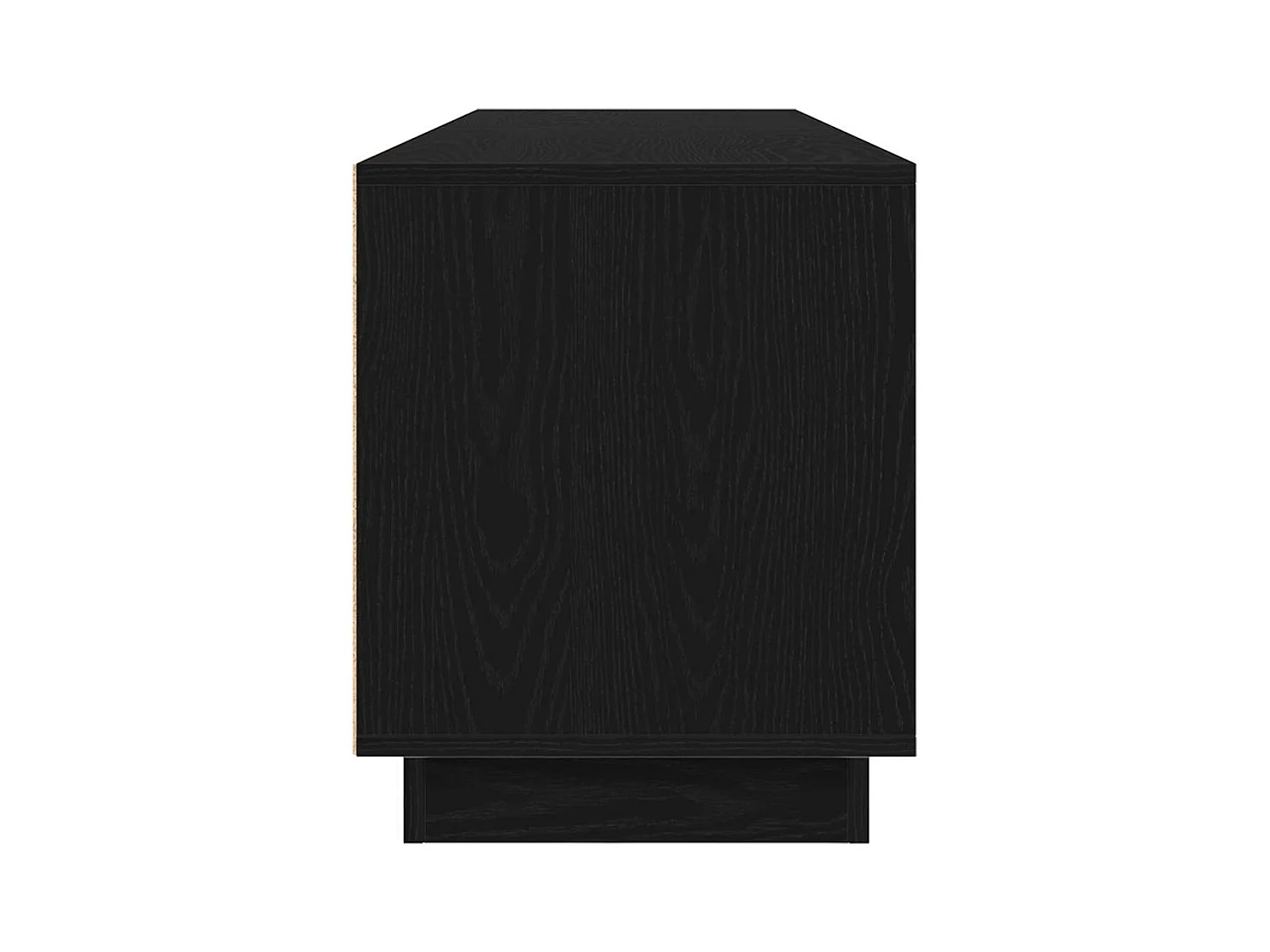 Mobile Porta TV con Luci LED Rovere Nero 193,5x41x50 cm