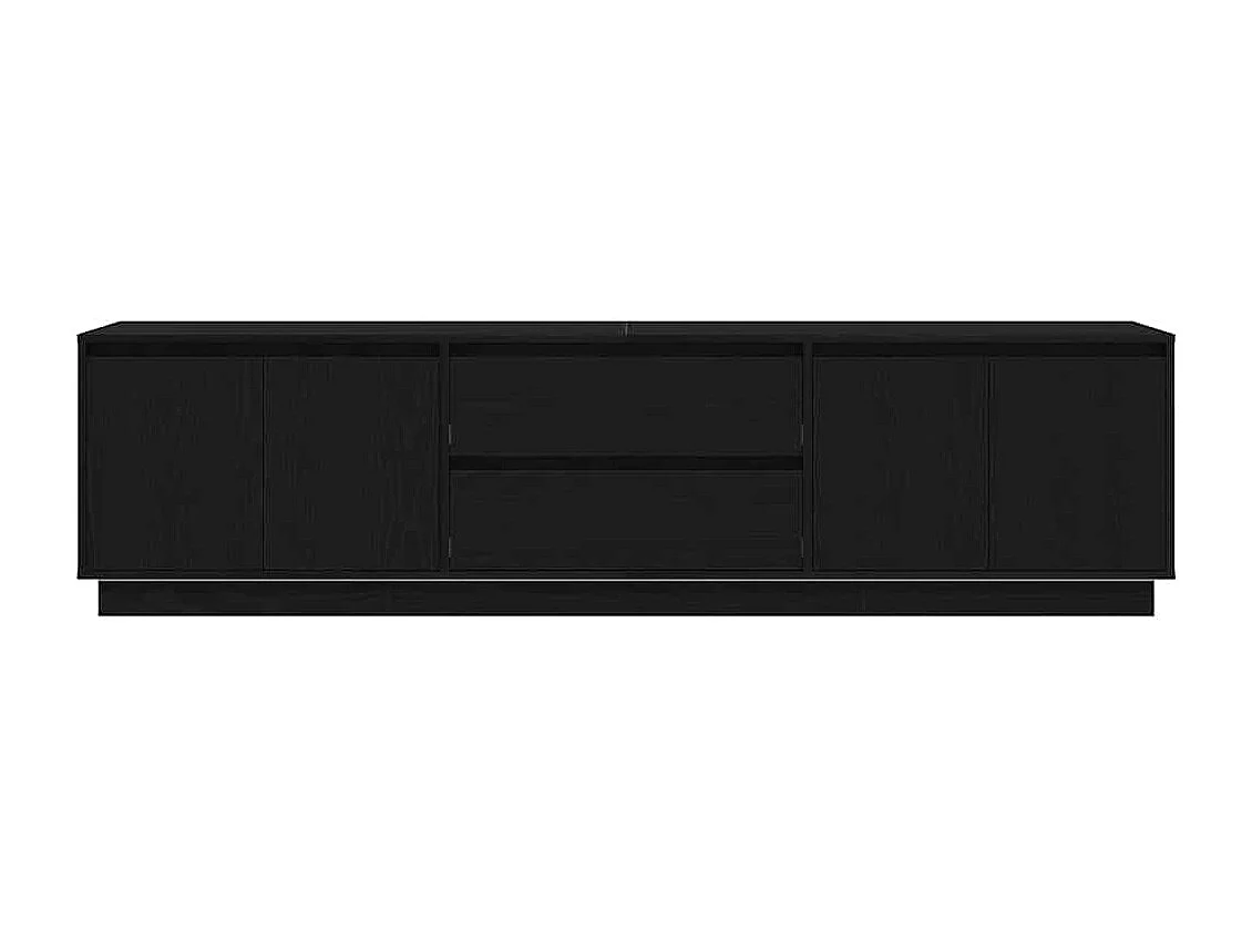 Móvel de TV com luzes LED 193,5x41x50 cm carvalho preto