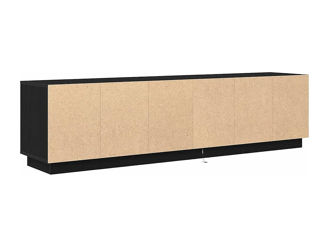 Móvel de TV com luzes LED 193,5x41x50 cm carvalho preto