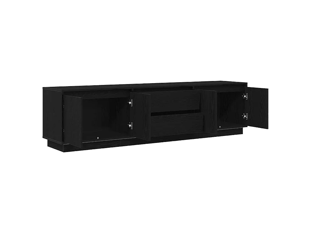 Meuble TV avec lumières LED chêne noir 193,5x41x50 cm