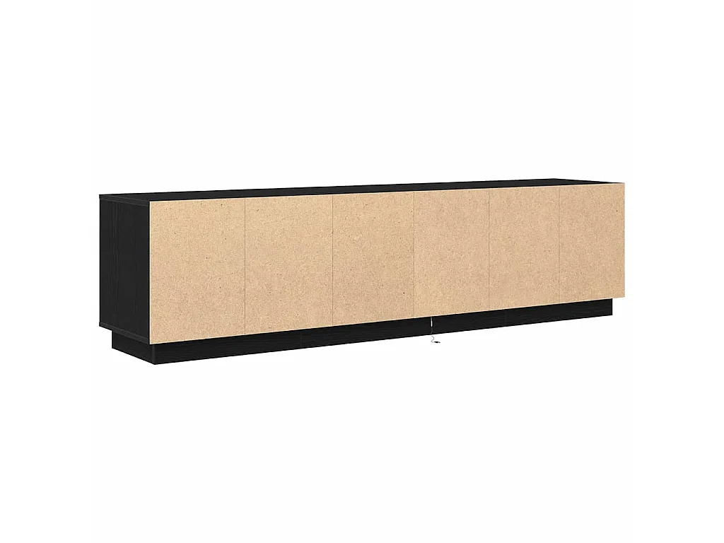 Meuble TV avec lumières LED chêne noir 193,5x41x50 cm
