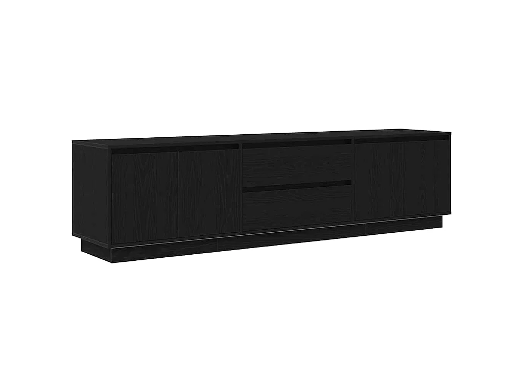 Meuble TV avec lumières LED chêne noir 193,5x41x50 cm