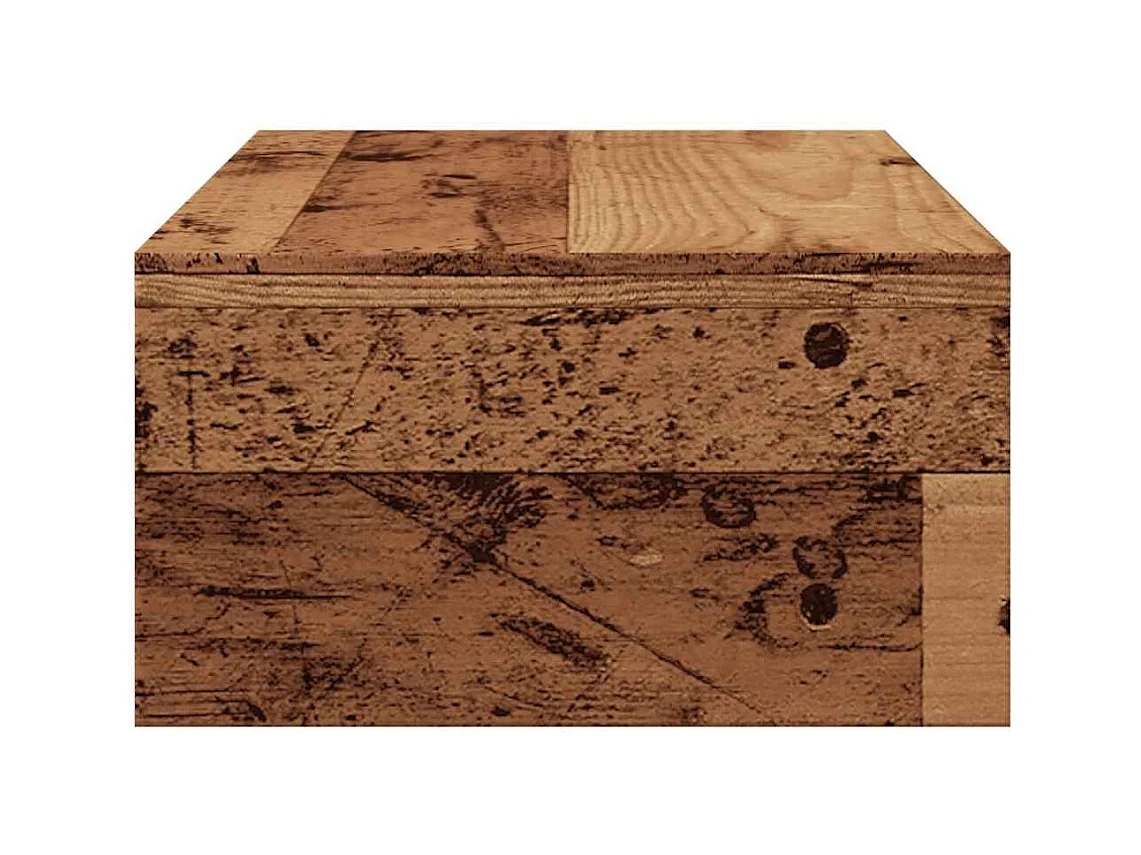 Support de moniteur vieux bois 42 x 24 x 13cm bois d'ingénierie