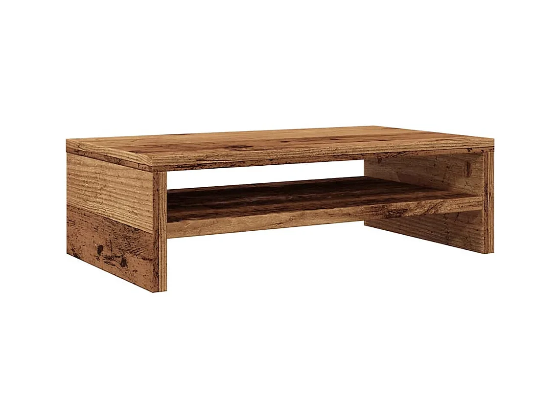Support de moniteur vieux bois 42 x 24 x 13cm bois d'ingénierie