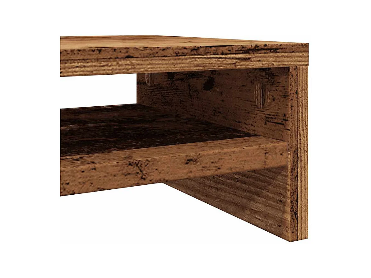Support de moniteur vieux bois 42 x 24 x 13cm bois d'ingénierie