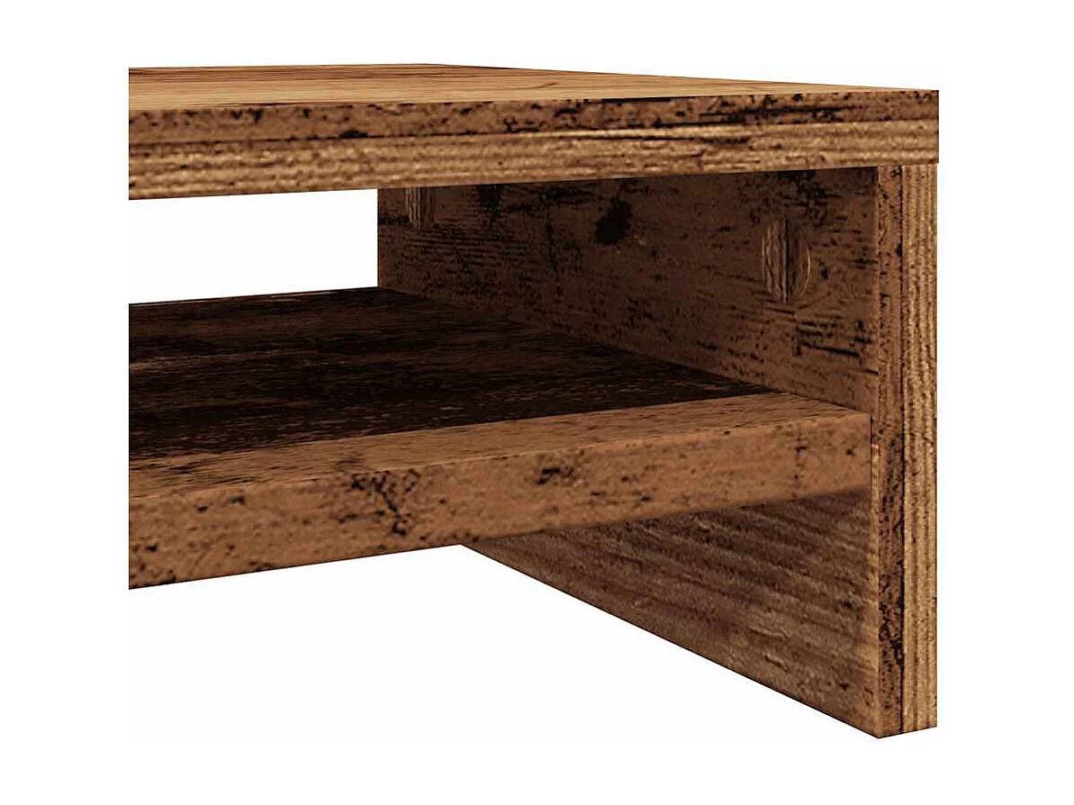 Support de moniteur vieux bois 42 x 24 x 13cm bois d'ingénierie