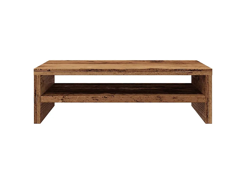 Support de moniteur vieux bois 42 x 24 x 13cm bois d'ingénierie