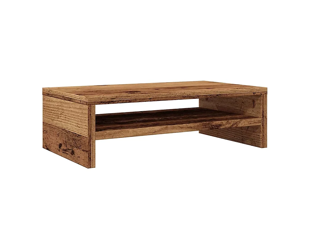 Support de moniteur vieux bois 42 x 24 x 13cm bois d'ingénierie
