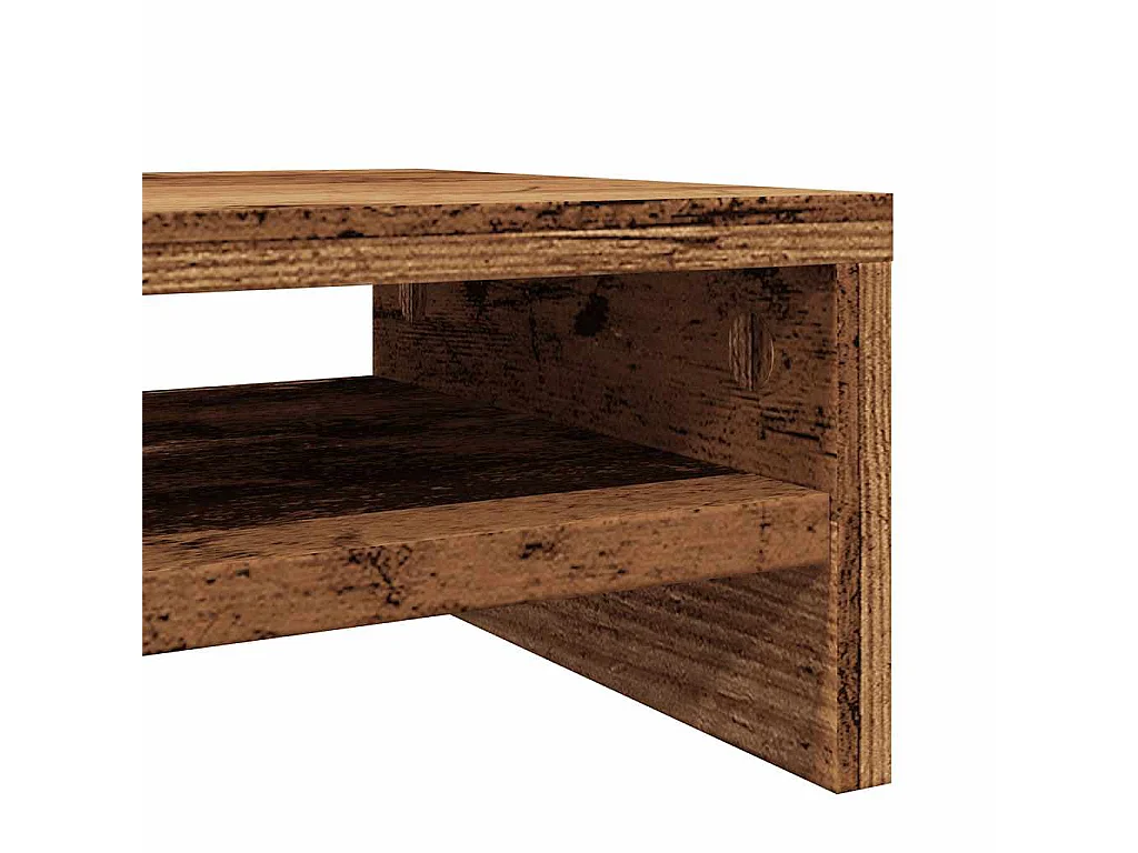 Support de moniteur vieux bois 42 x 24 x 13cm bois d'ingénierie