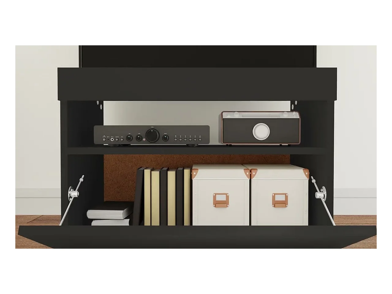 Meubles TV avec lumières LED 2 pcs gris 60x35x40 cm