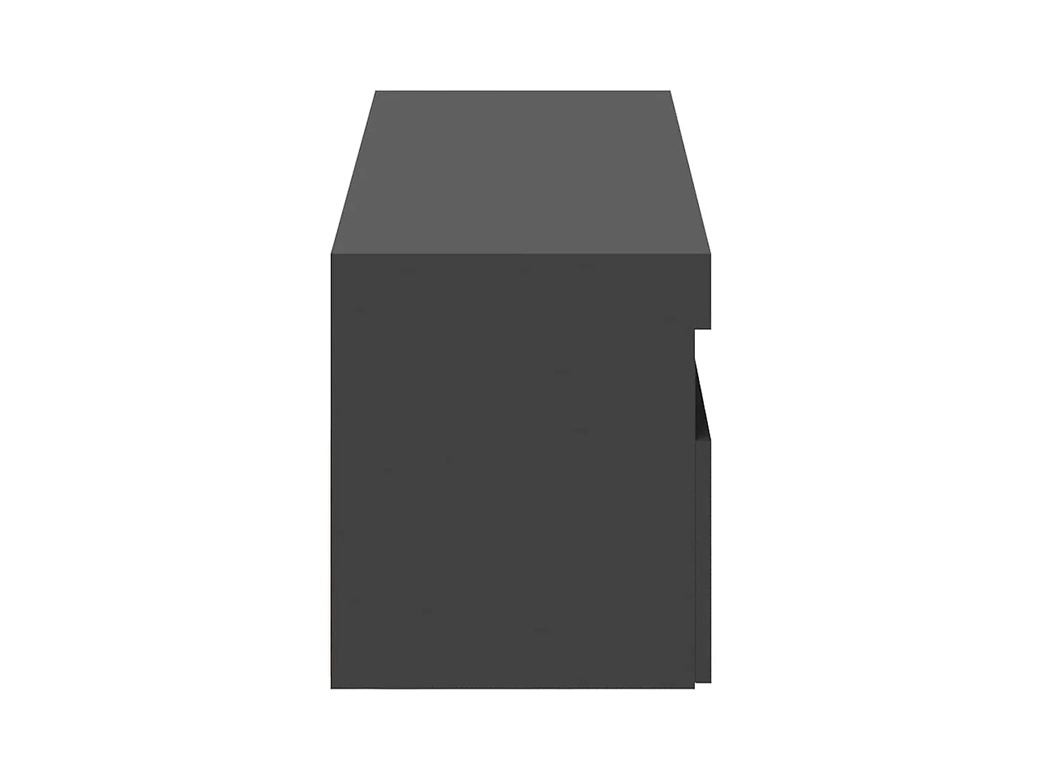 Meubles TV avec lumières LED 2 pcs gris 60x35x40 cm