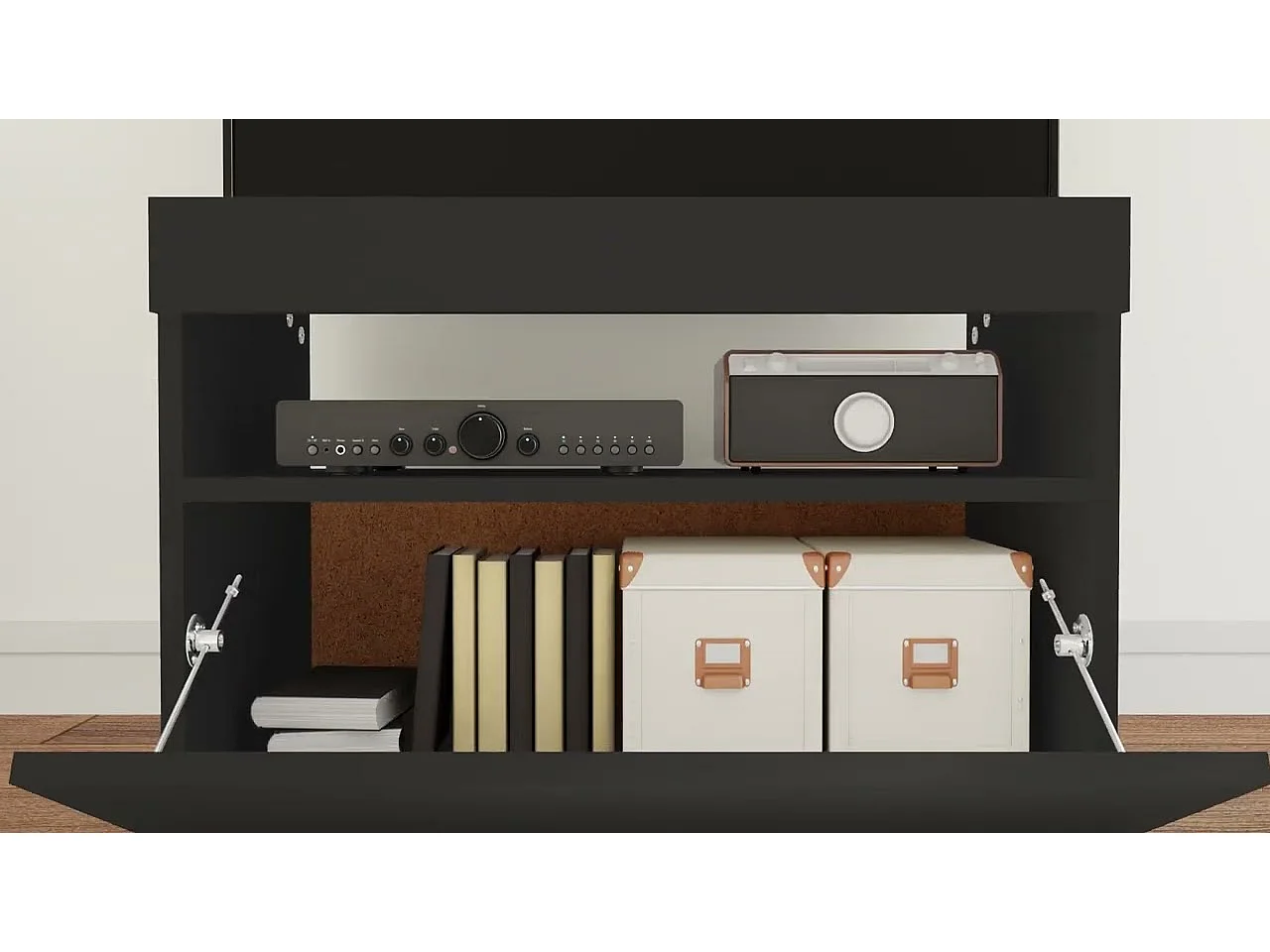 Tv-meubelen 2 st met LED-verlichting 60x35x40 cm grijs