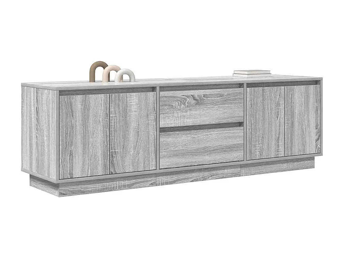 Meuble TV avec lumières LED sonoma gris 160,5x41x50 cm