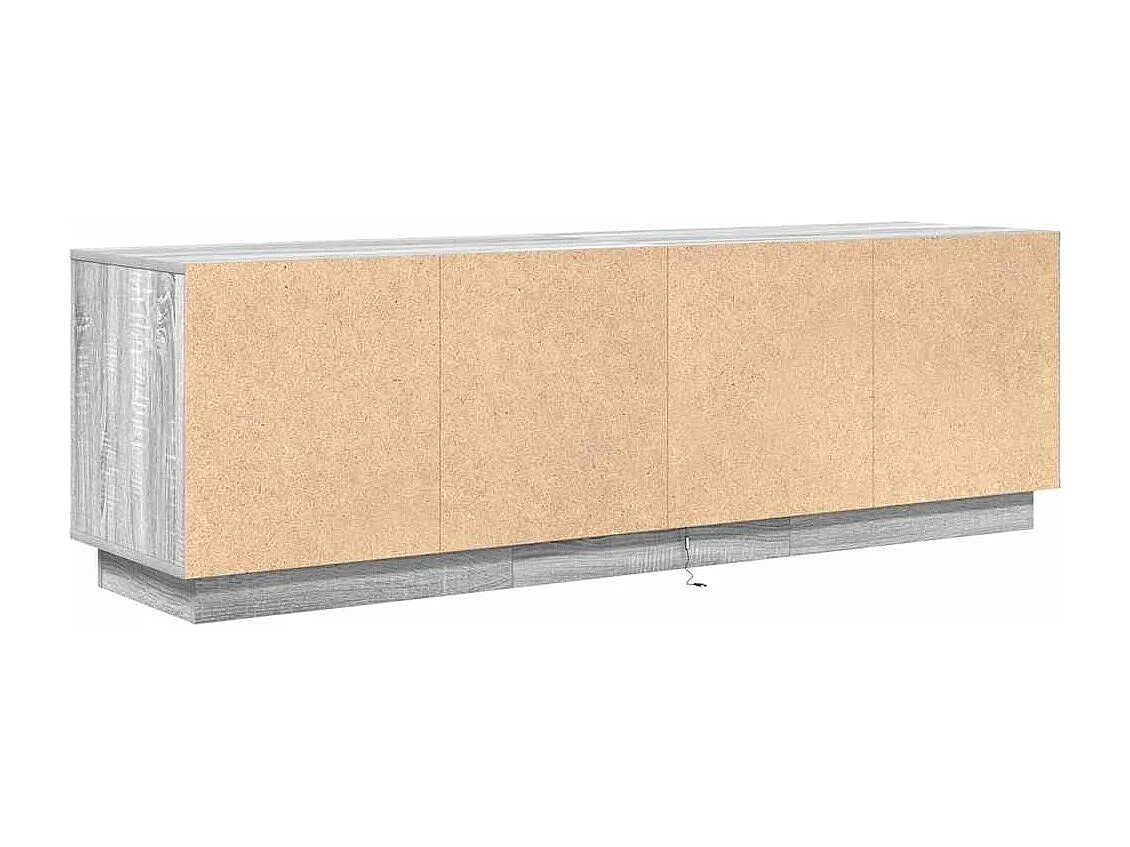Meuble TV avec lumières LED sonoma gris 160,5x41x50 cm