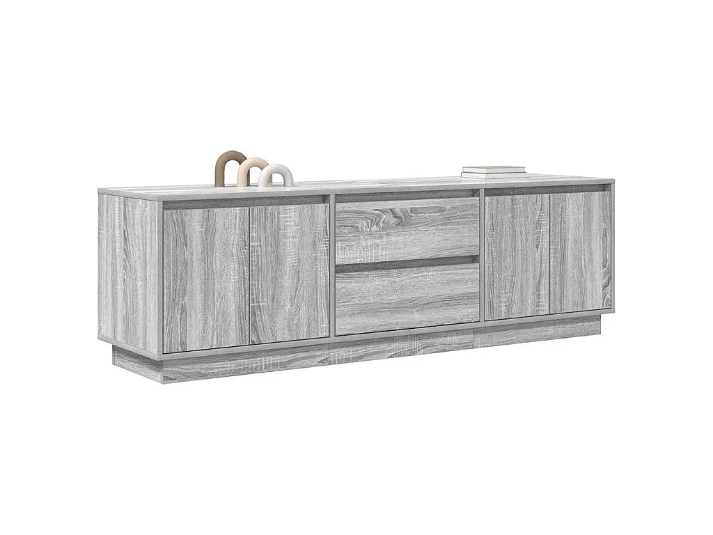 Meuble TV avec lumières LED sonoma gris 160,5x41x50 cm