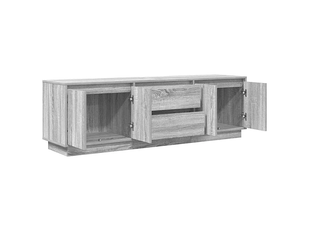 Meuble TV avec lumières LED sonoma gris 160,5x41x50 cm