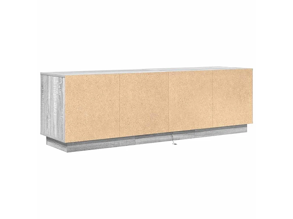Meuble TV avec lumières LED sonoma gris 160,5x41x50 cm