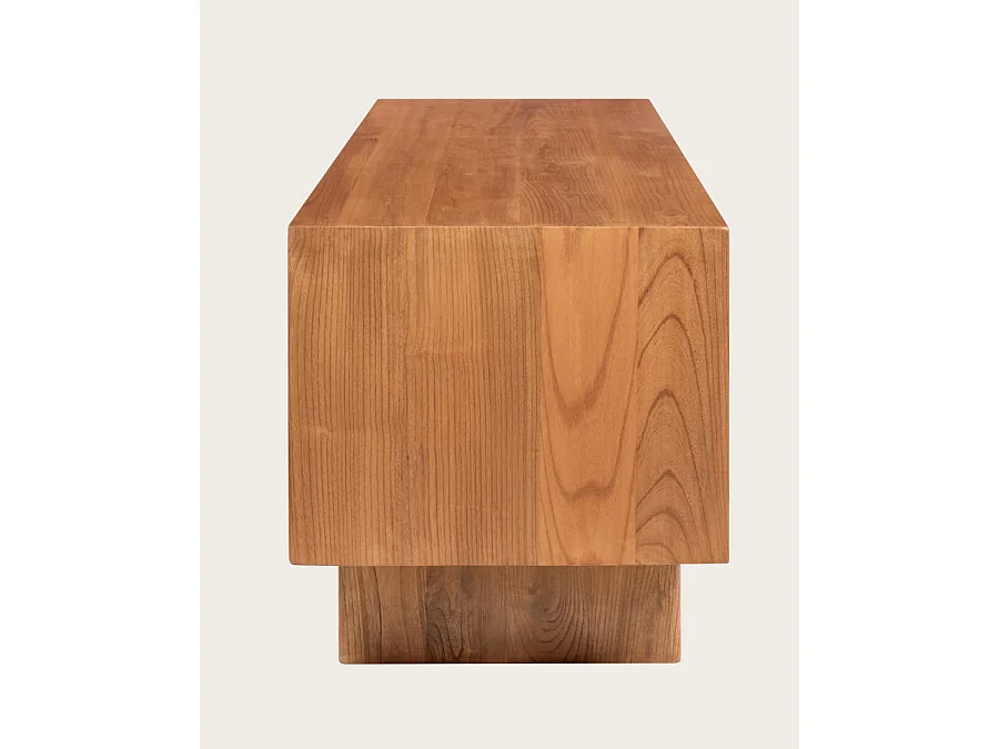 Dinda - Meuble tv en bois massif de teck 170 cm