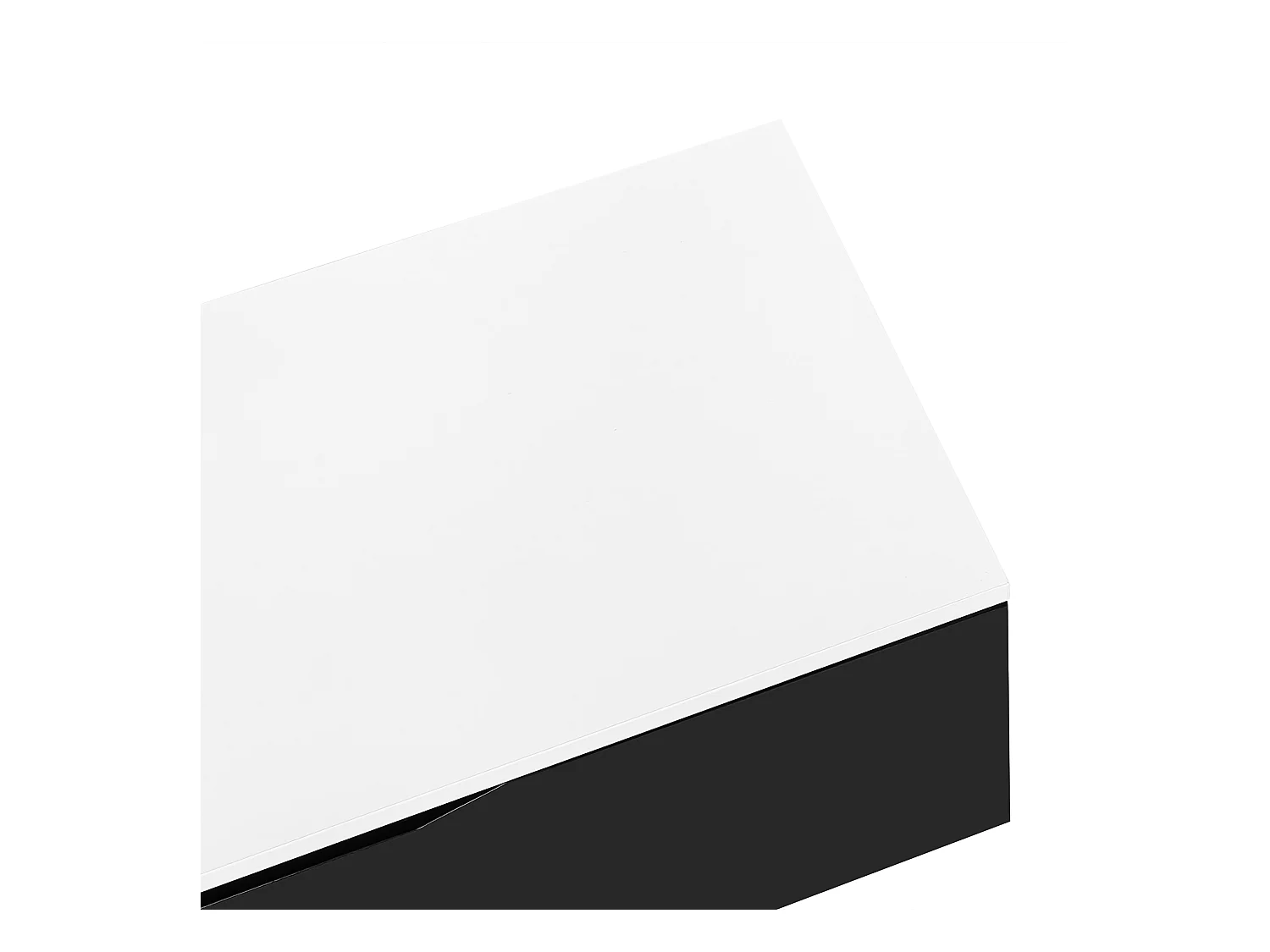 TV-meubel met 3 deuren en LED, wandmeubel in hoogglans zwart gelakt en wit - 180x35x30cm