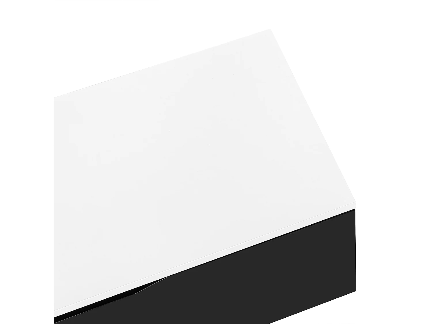 Meuble TV avec 3 portes et LED,meuble TV suspendu en noir laqué brillant et blanc - 180x35x30cm