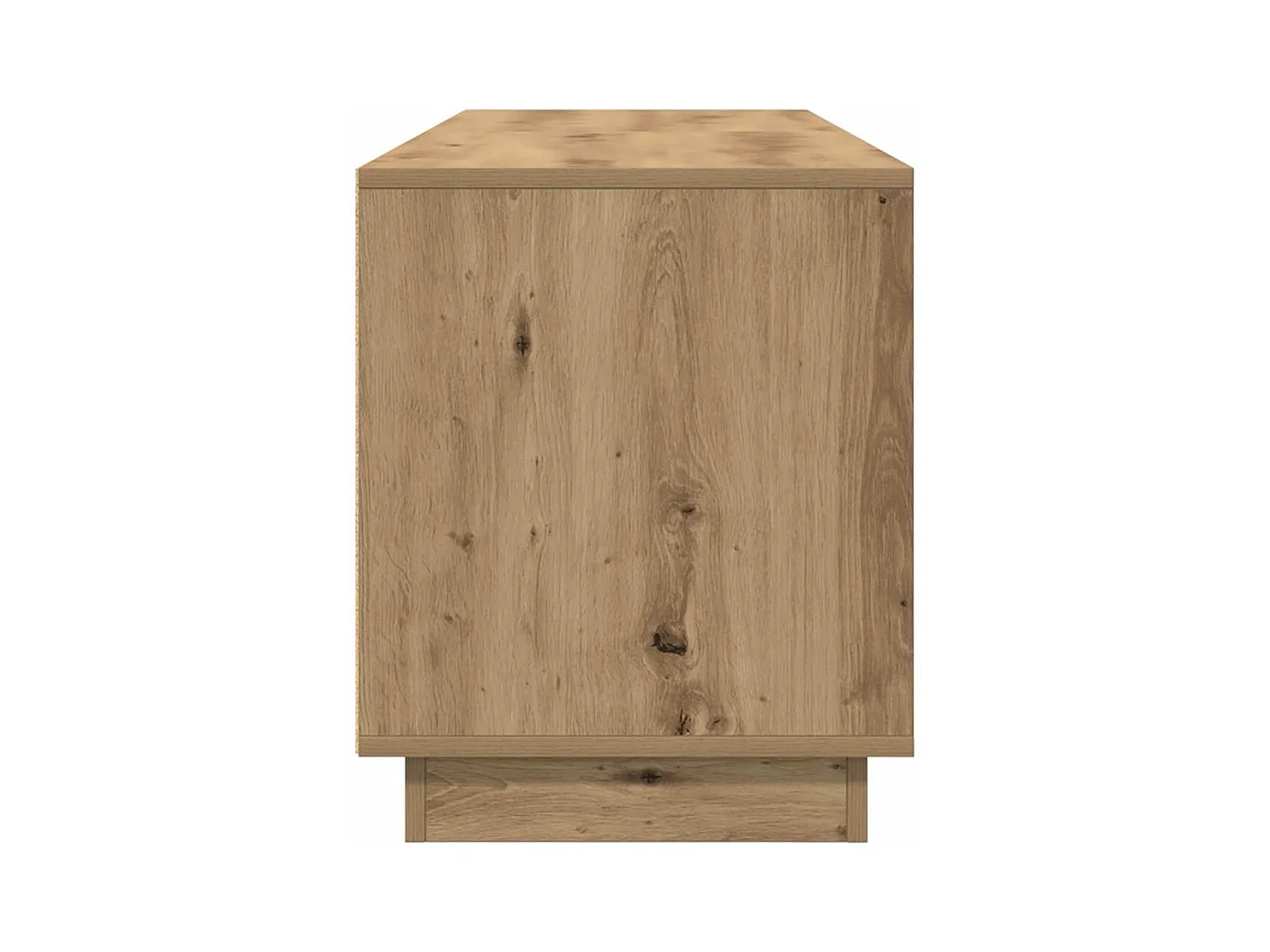 Meuble TV avec éclairages LED chêne artisanal 160,5x41x50 cm