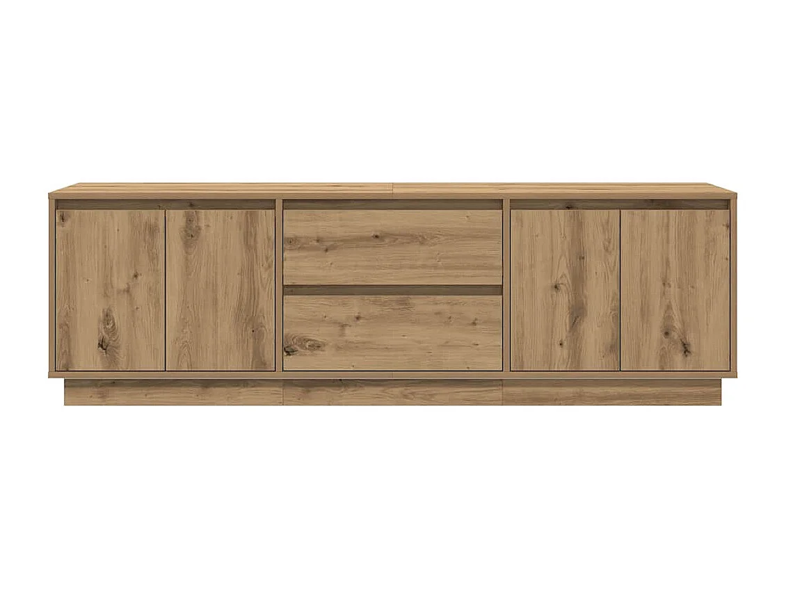 Meuble TV avec éclairages LED chêne artisanal 160,5x41x50 cm