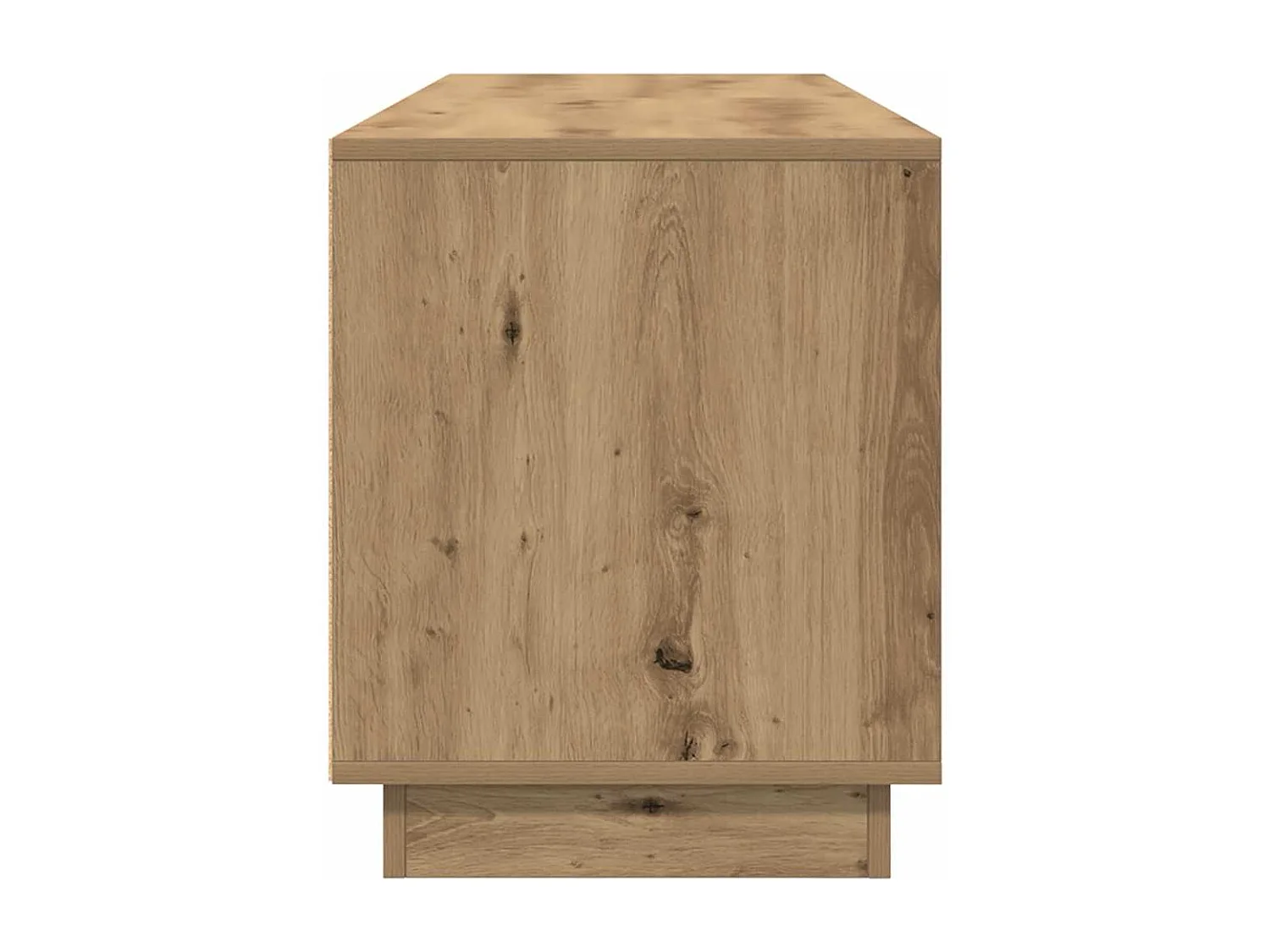 Meuble TV avec éclairages LED chêne artisanal 160,5x41x50 cm