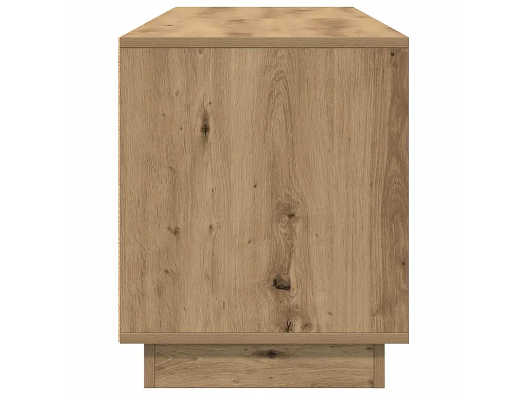 Meuble TV avec éclairages LED chêne artisanal 160,5x41x50 cm