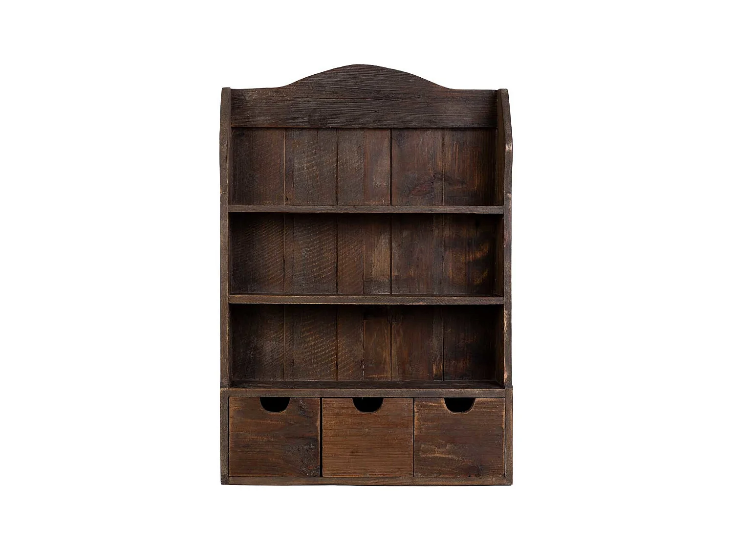 Estantería de madera con 3 cajones y 2 baldas marrón 60x15x87h cm