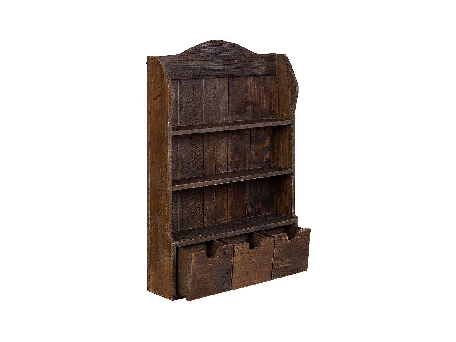 Estantería de madera con 3 cajones y 2 baldas marrón 60x15x87h cm