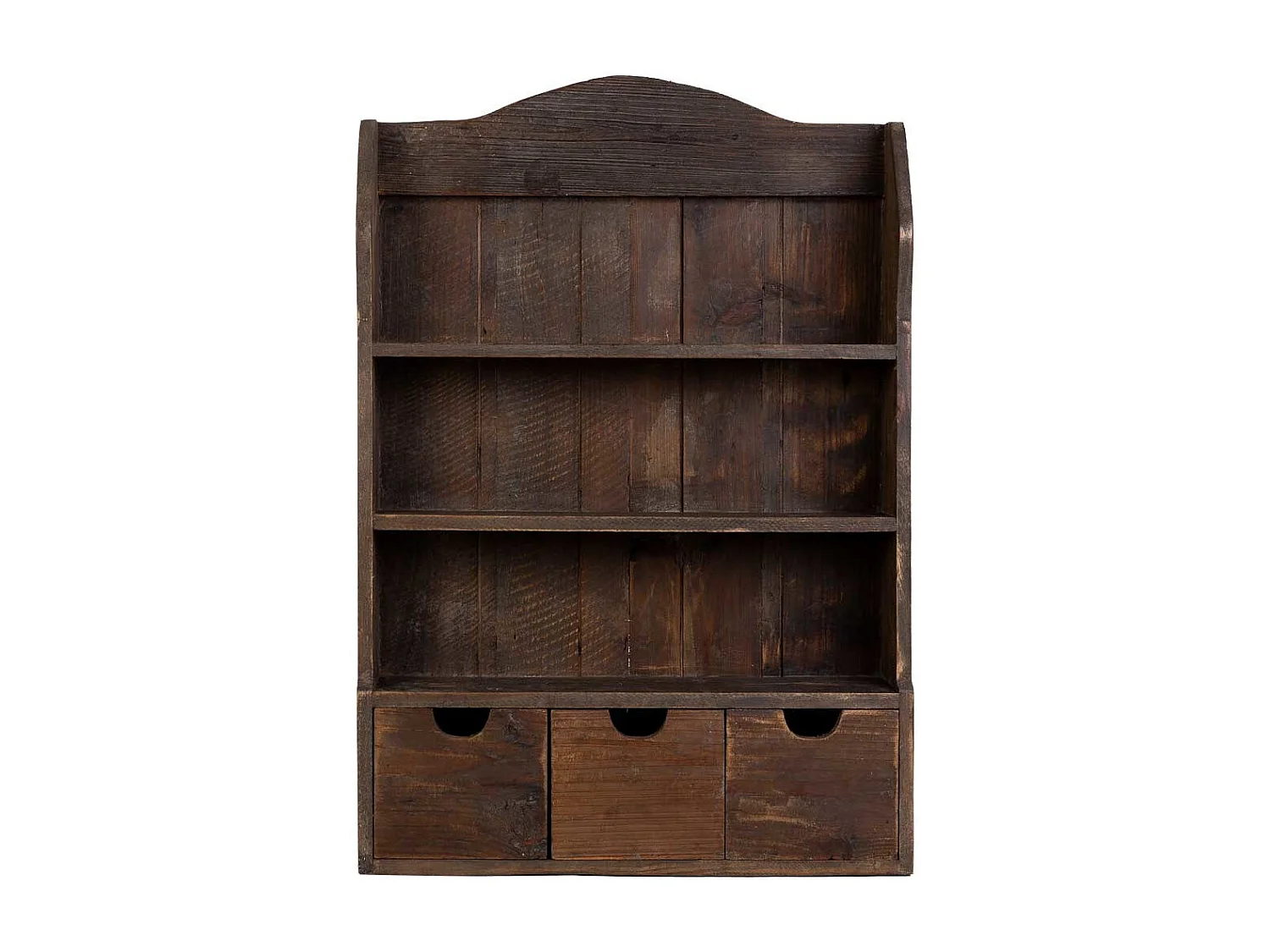 Estantería de madera con 3 cajones y 2 baldas marrón 60x15x87h cm