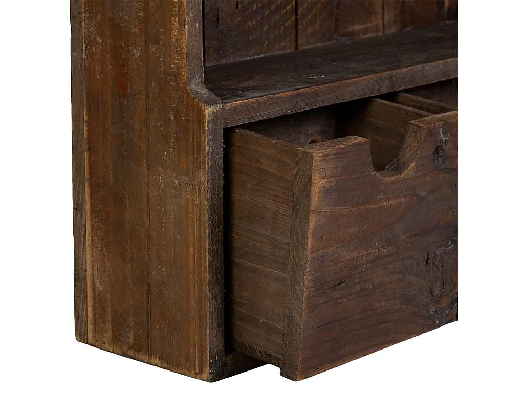 Estantería de madera con 3 cajones y 2 baldas marrón 60x15x87h cm