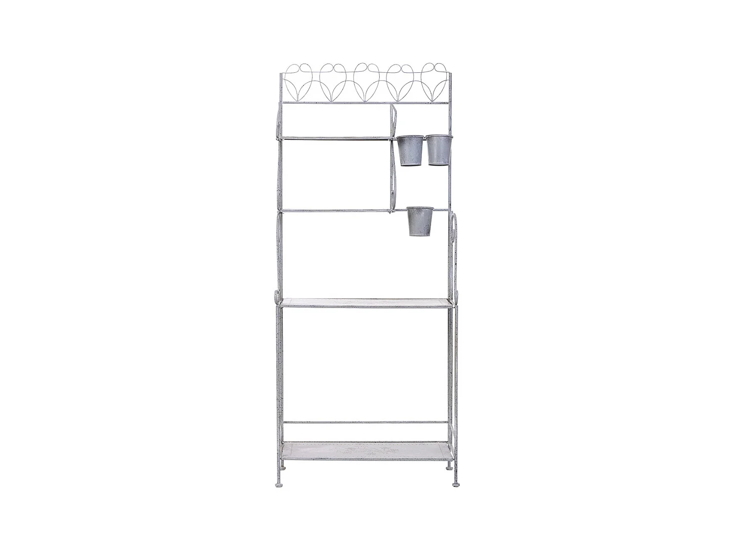Étagère métallique d'exposition avec 4 étagères 77,47x36,2x179,71h cm