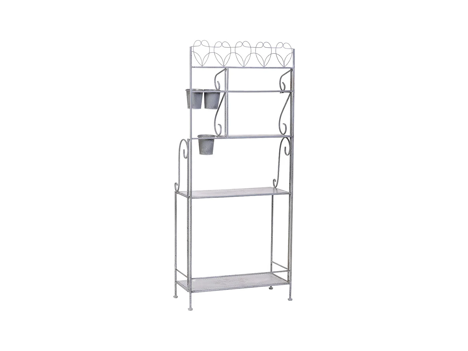 Étagère métallique d'exposition avec 4 étagères 77,47x36,2x179,71h cm