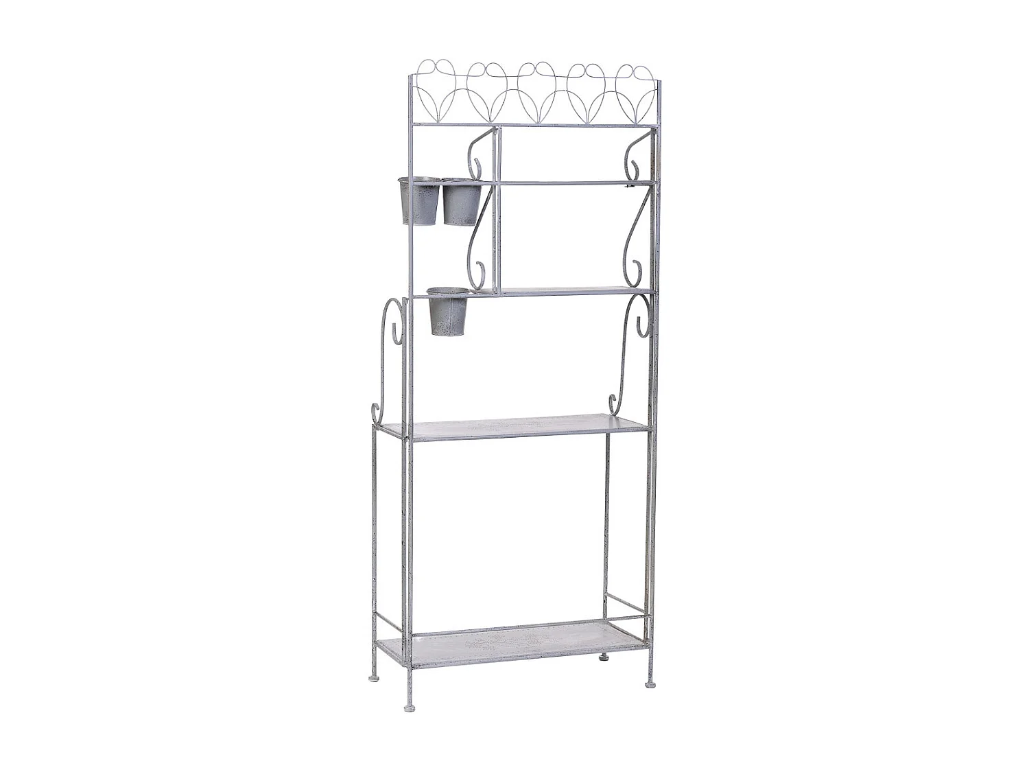 Metallregal mit 4 Regalen 77,47x36,2x179,71h cm Grau