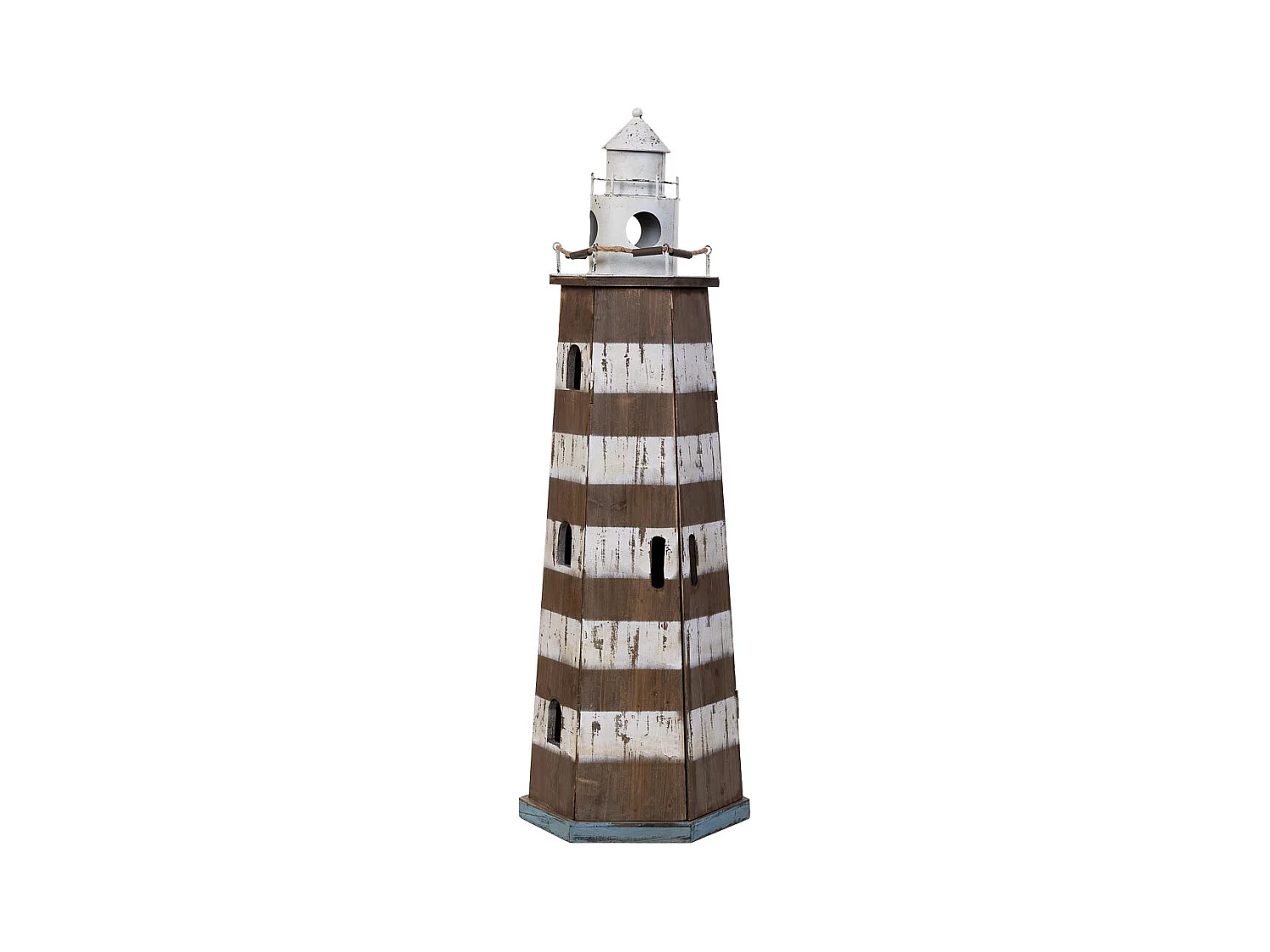 Prateleira em madeira e metal farol 40x35x123h cm