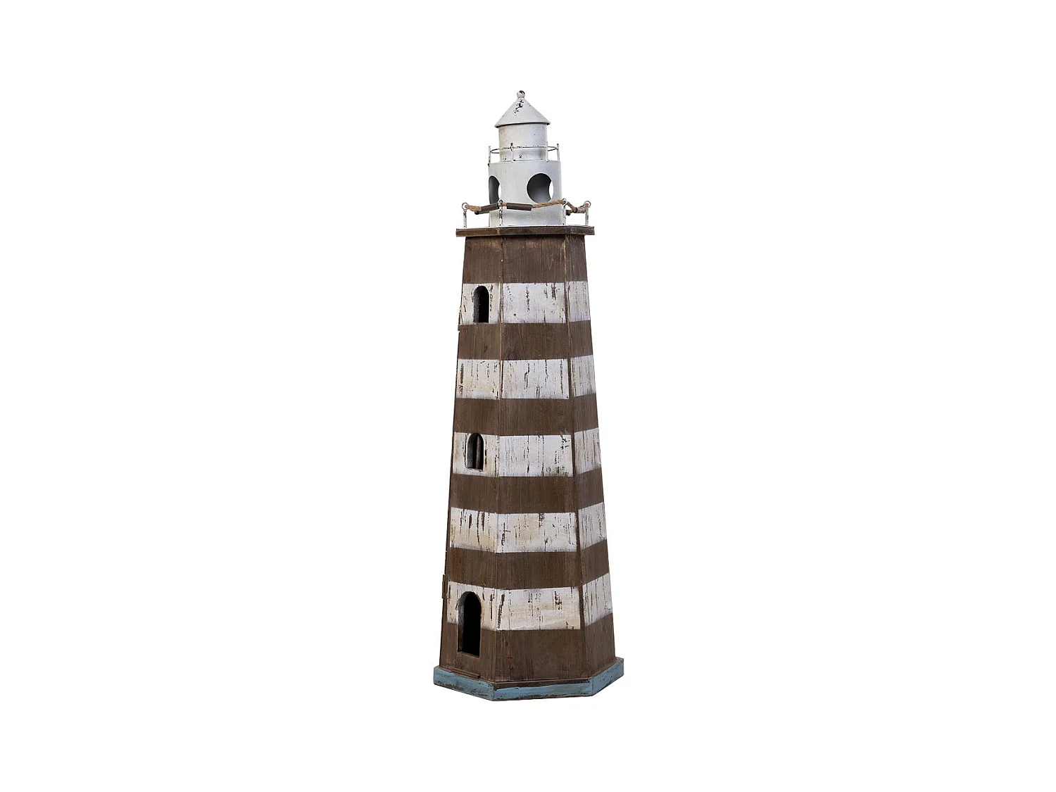 Prateleira em madeira e metal farol 40x35x123h cm