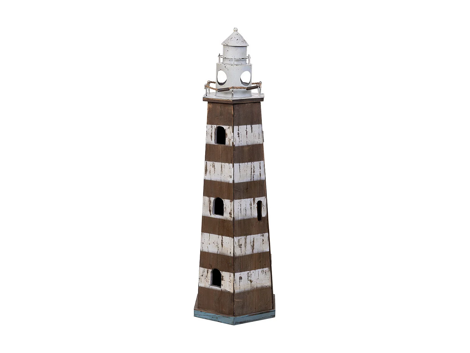 Etagère phare en bois et métal 40x35x123h cm