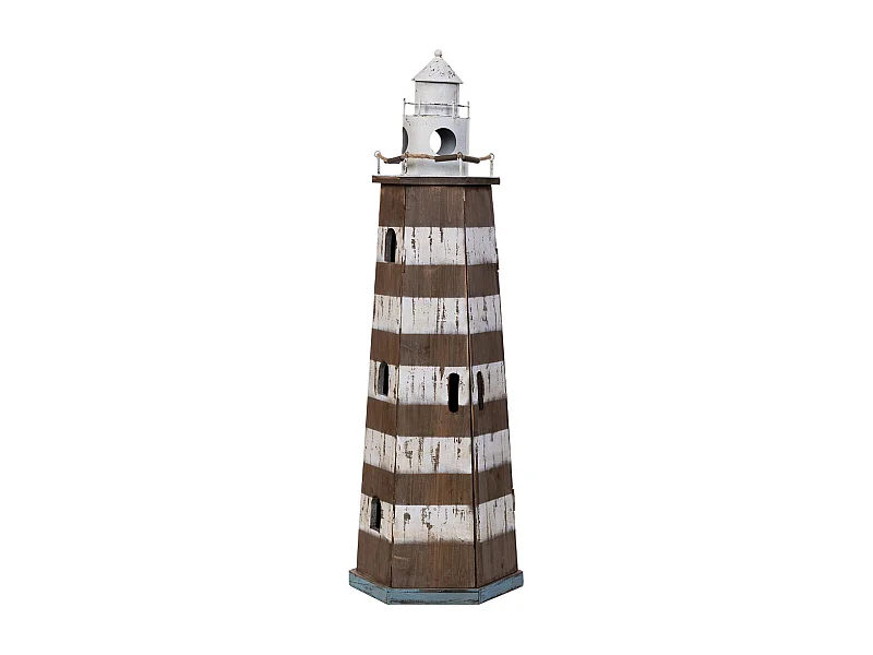 Prateleira em madeira e metal farol 40x35x123h cm