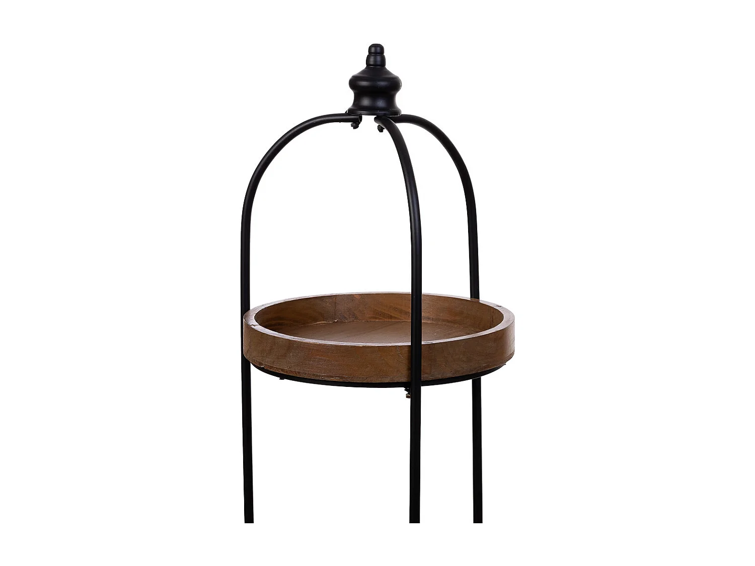 Étagère en bois et métal avec 3 étagères 35x35x122h cm