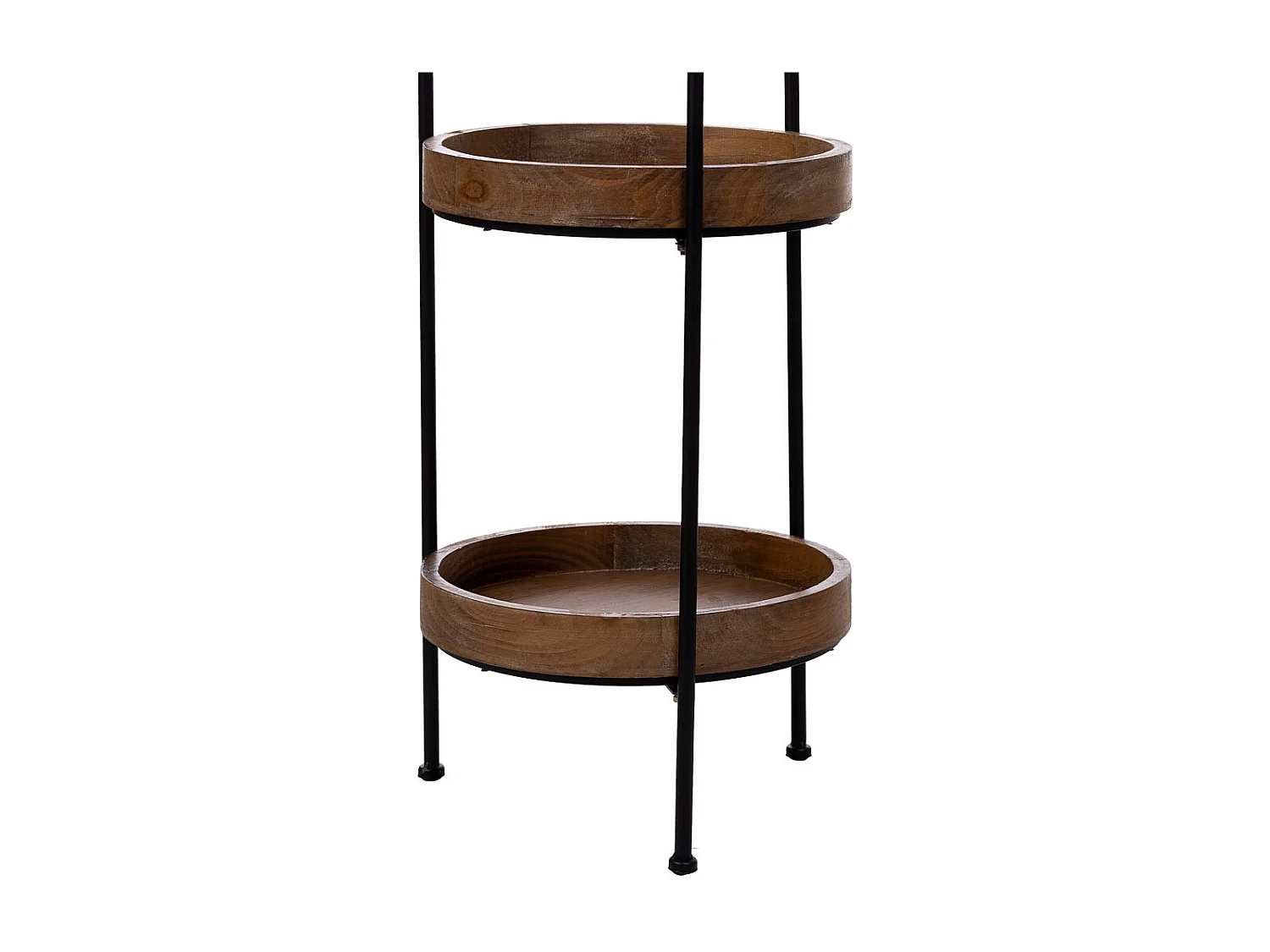 Étagère en bois et métal avec 3 étagères 35x35x122h cm